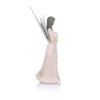 Modlący się anioł Favola 18 cm - figurka różowa - bok