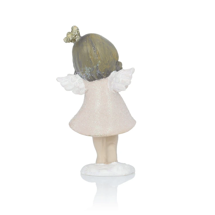 Aniołek Favola 10 cm - różowa figurka z gwiazdką - tył