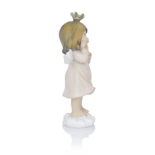 Aniołek Favola 13 cm - figurka w różowej sukience - tył