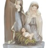 Figurka Świętej Rodziny Favola 17 cm w stonowanych barwach - zbliżenie Maryi i Dzieciątka