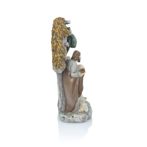 Szopka Favola 15 cm - Święta Rodzina z palmą - bok