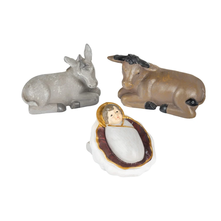 Figurki do szopki Favola - Święta Rodzina i Trzej Królowie - Dzieciątko i zwierzęta
