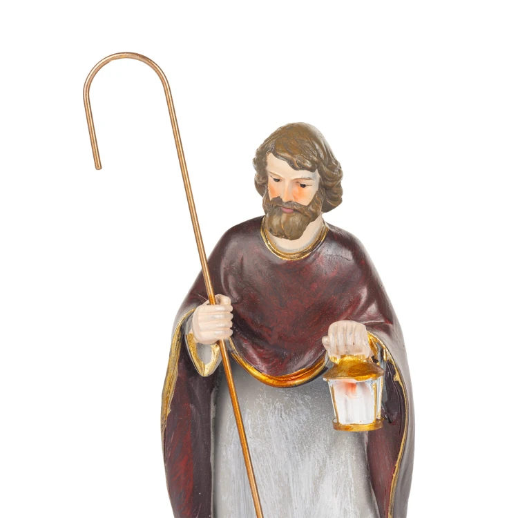 Figurki do szopki Favola - Święta Rodzina i Trzej Królowie - zbliżenie św. Józefa
