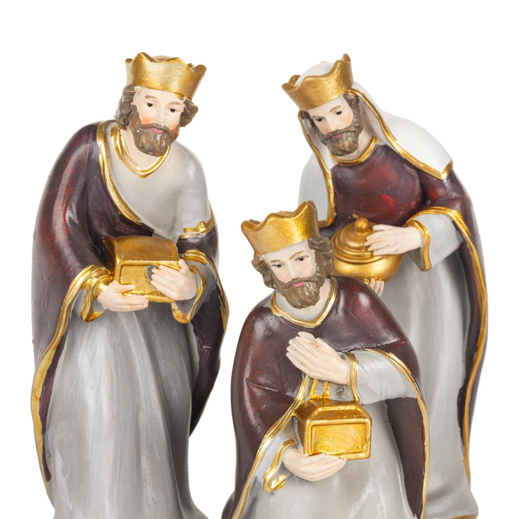 Figurki do szopki Favola - Święta Rodzina i Trzej Królowie - zbliżenie Trzech Króli