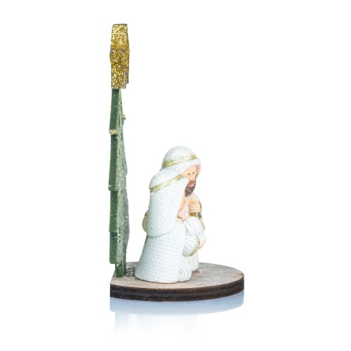 Święta Rodzina z choinką Favola 8 cm - mała figurka - lewy bok