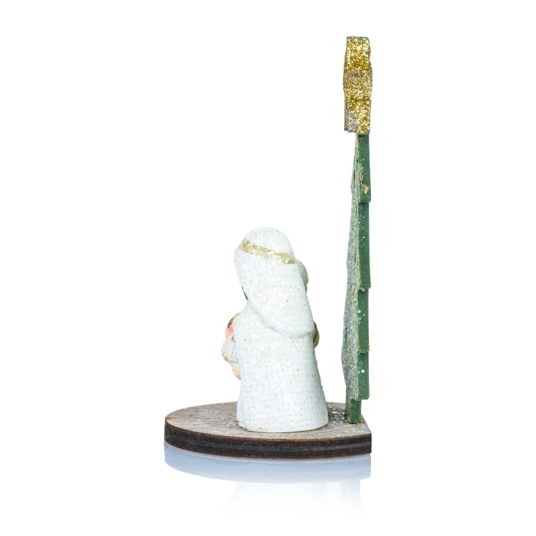 Święta Rodzina z choinką Favola 8 cm - mała figurka - prawy bok