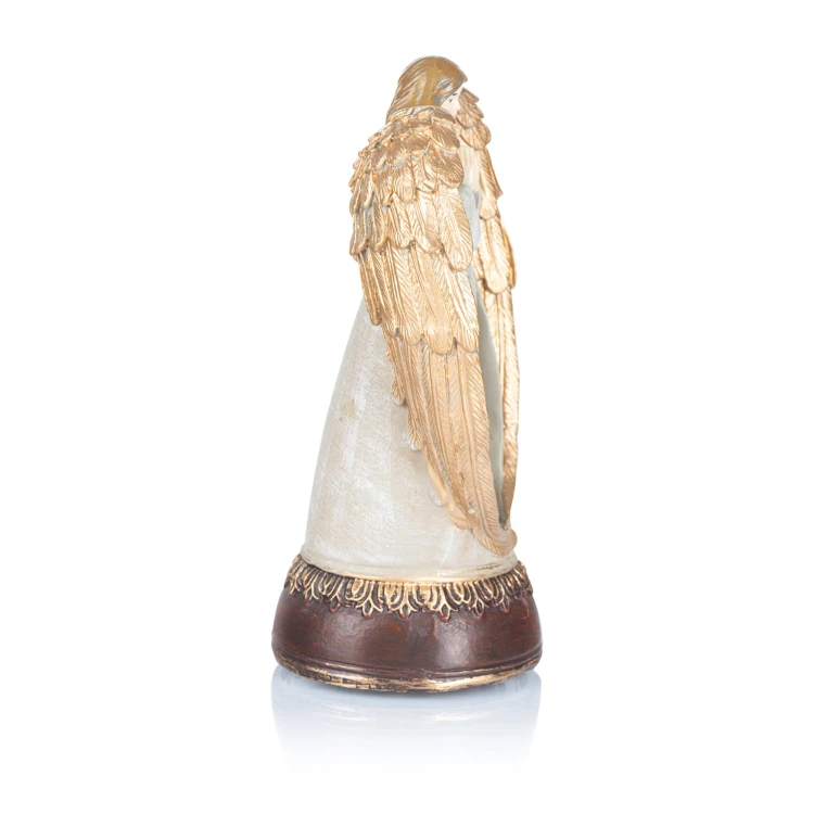 Anioł ze Świętą Rodziną Favola 23 cm - pozytywka - bok