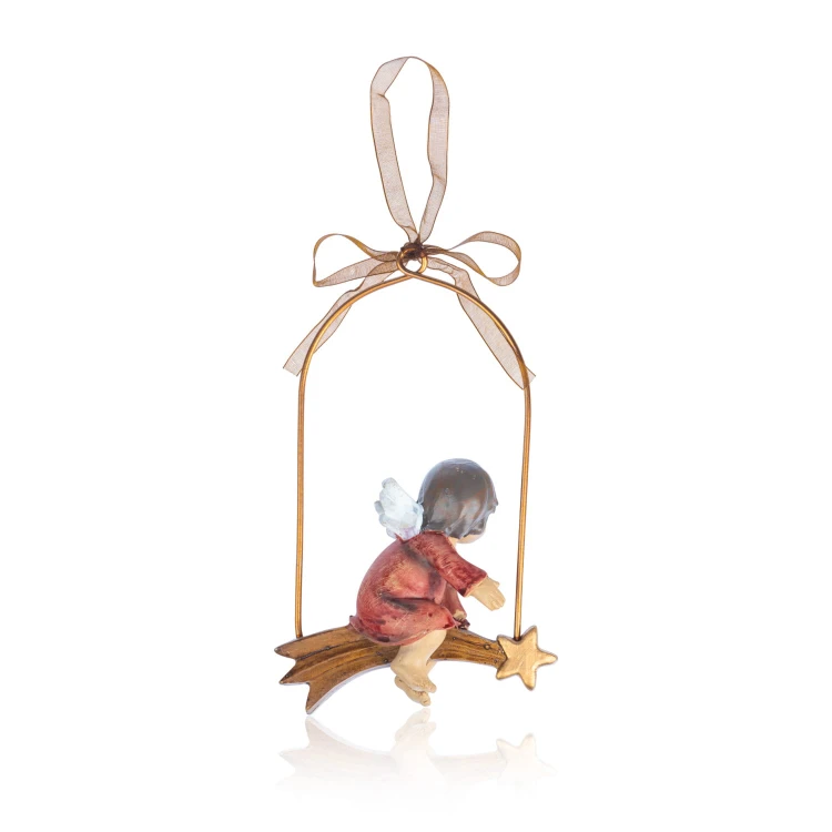 Aniołek na gwieździe Favola 15 cm - zawieszka - tył