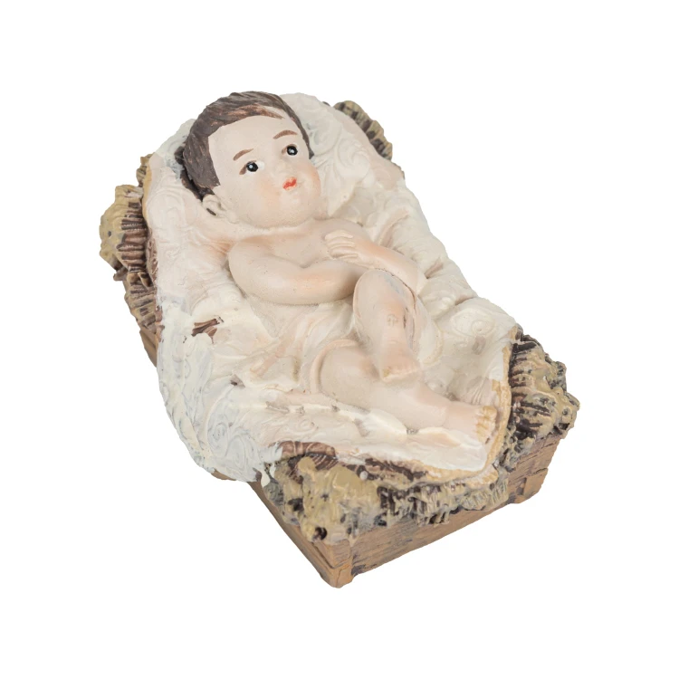 Święta Rodzina Favola - komplet 3 figurek, Józef 17,5 cm - zbliżenie Dzieciątka