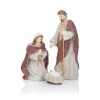 Święta Rodzina Favola 17 cm - kremowo-bordowa dekoracja - przód kompozycji