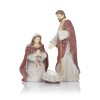 Święta Rodzina Favola 17 cm - kremowo-bordowa dekoracja - widok ukośny