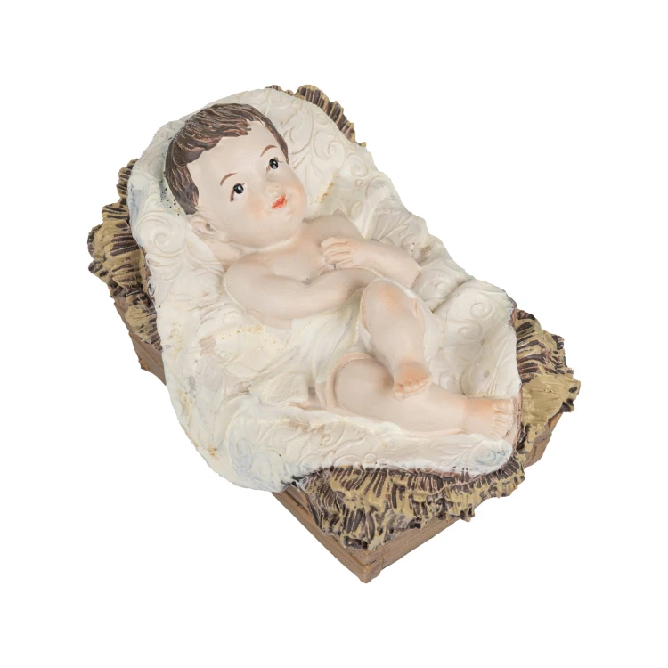 Święta Rodzina Favola 25 cm - jasne figurki z żywicy - zbliżenie Dzieciątka