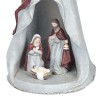Anioł ze Świętą Rodziną Favola 25 cm - podświetlana figurka - zbliżenie Świętej Rodziny