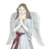 Anioł ze Świętą Rodziną Favola 25 cm - podświetlana figurka - zbliżenie twarzy i dłoni anioła