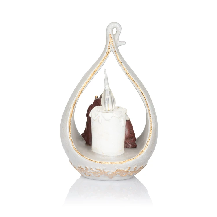 Święta Rodzina Favola 18 cm - podświetlana figurka w oprawie - tył