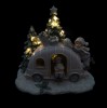 Świąteczne auto LED Favola 16 cm - figurka zimowa - włączone podświetlenie LED