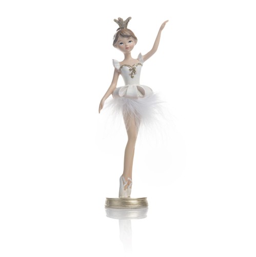 Baletnica Favola 21 cm - figurka w jasnej spódniczce - przód baletnicy