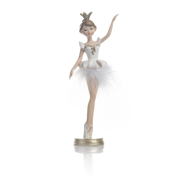 Baletnica Favola 21 cm - figurka w jasnej spódniczce - przód baletnicy