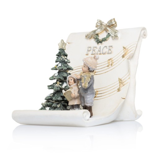 Scenka świąteczna PEACE LED Favola 15,5 cm - widok ukośny