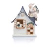 Domek świąteczny z Mikołajem LED Favola 18 cm - przód domku z Mikołajem