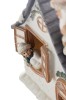 Domek świąteczny z Mikołajem LED Favola 18 cm - zbliżenie okna