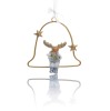 Renifer w dzwonku Favola 13 cm - zawieszka - przód renifera w dzwonku