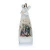 Anioł ze Świętą Rodziną Bianco 19,5 cm - podświetlany - widok główny