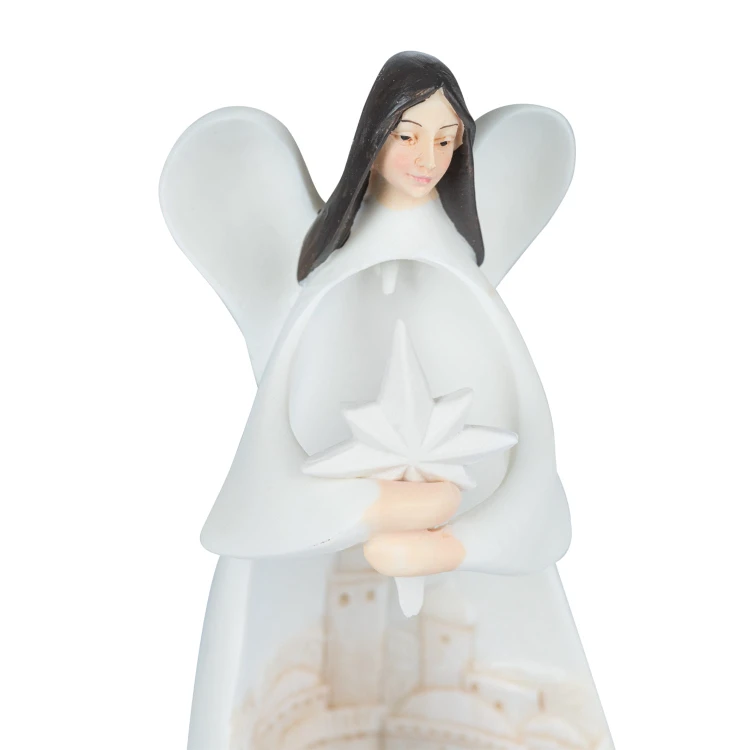 Anioł ze Świętą Rodziną Bianco 19,5 cm - podświetlany - ujęcie 7