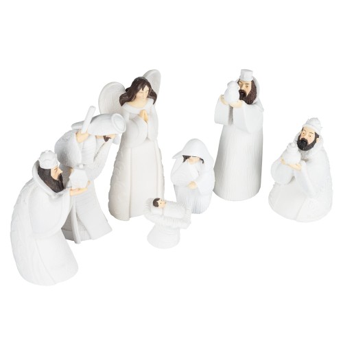 Szopka Bianco - białe figurki, św. Józef 15 cm - ujęcie 2