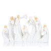 Biała szopka podświetlana Bianco 13 cm - komplet - ujęcie 3