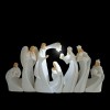Biała szopka podświetlana Bianco 13 cm - komplet - ujęcie 5