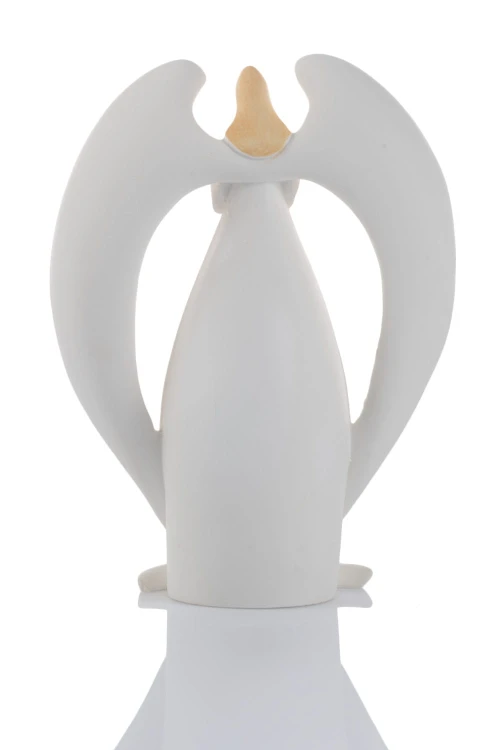 Anioł ze Świętą Rodziną Bianco 16,5 cm - świetlna figura - ujęcie 4
