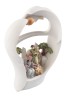 Anioł ze Świętą Rodziną Bianco 18 cm - serce i światło - ujęcie 2
