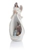 Anioł ze Świętą Rodziną Bianco 19 cm - podświetlana figura - ujęcie 2