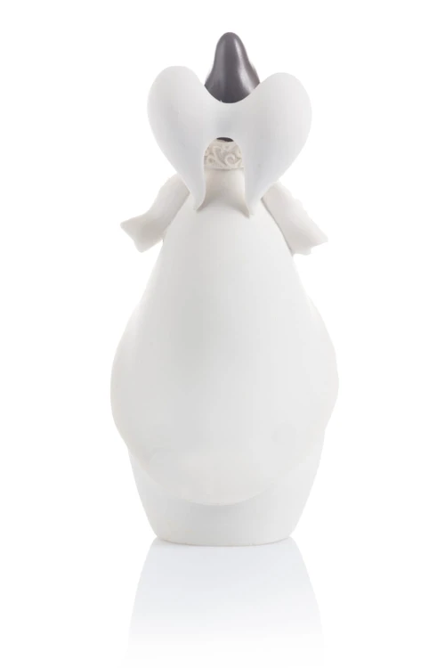 Anioł ze Świętą Rodziną Bianco 19 cm - podświetlana figura - ujęcie 5