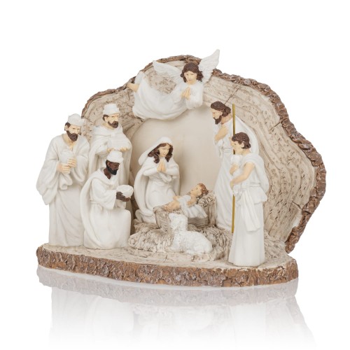 Szopka Bianco 12 cm - jasna, podświetlana scena - ujęcie 2