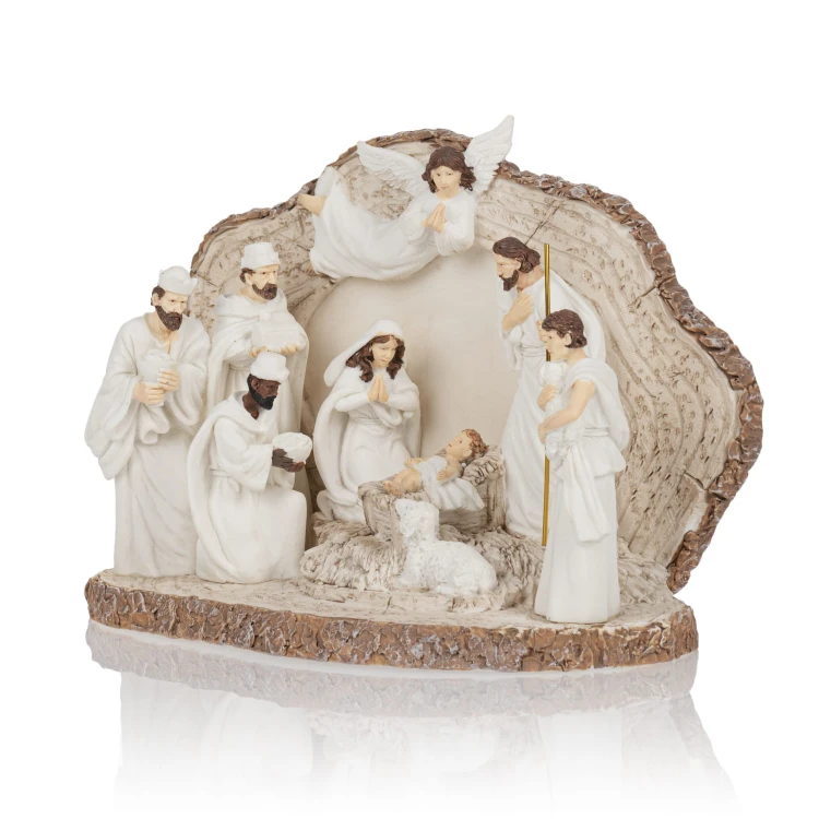 Szopka Bianco 12 cm - jasna, podświetlana scena - ujęcie 2