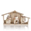 Szopka Bianco 13 cm - podświetlana brązowa stajenka - widok główny