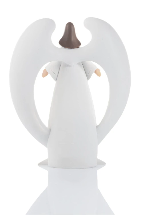 Anioł Bianco ze Świętą Rodziną 20 cm - szerokie skrzydła - ujęcie 3