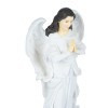 Anioł z gwiazdą Bianco 22 cm - biała figura z żywicy - ujęcie 6