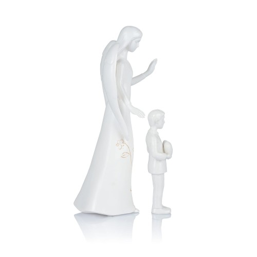 Anioł Stróż z chłopcem 18,5 cm - zestaw dwóch figurek - ujęcie 2