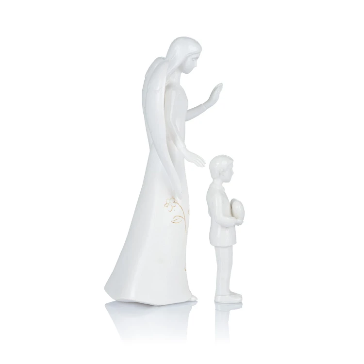 Anioł Stróż z chłopcem 18,5 cm - zestaw dwóch figurek - ujęcie 2