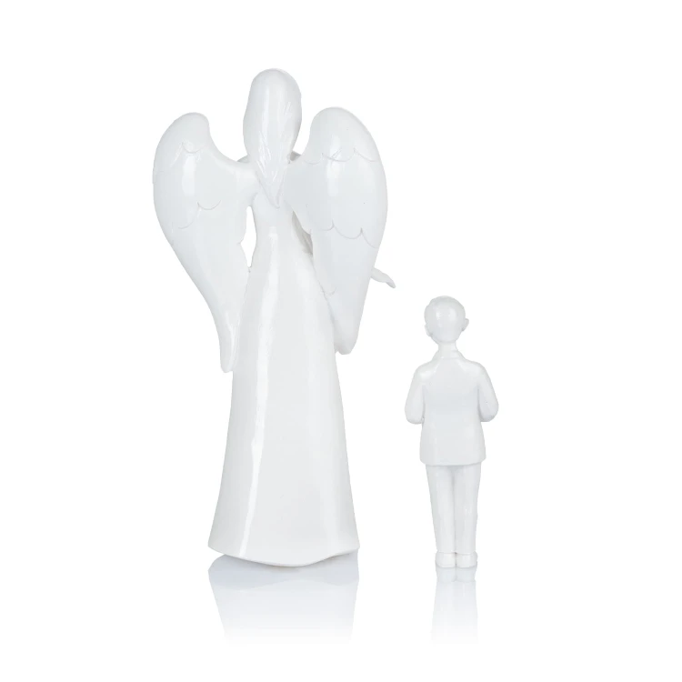 Anioł Stróż z chłopcem 18,5 cm - zestaw dwóch figurek - ujęcie 3