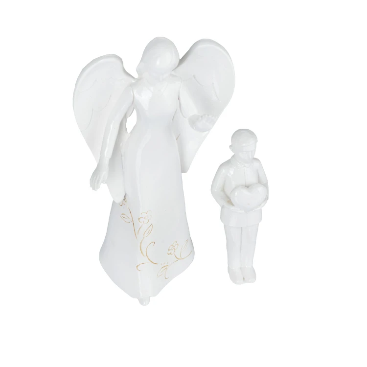Anioł Stróż z chłopcem 18,5 cm - zestaw dwóch figurek - ujęcie 4