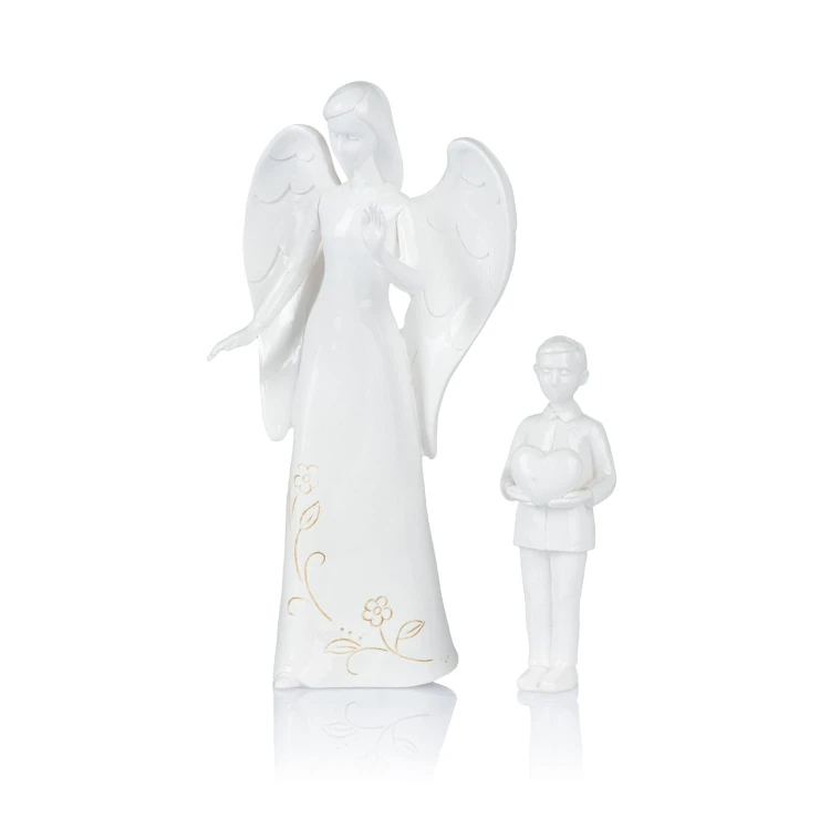 Anioł Stróż z chłopcem 18,5 cm - zestaw dwóch figurek - ujęcie 5