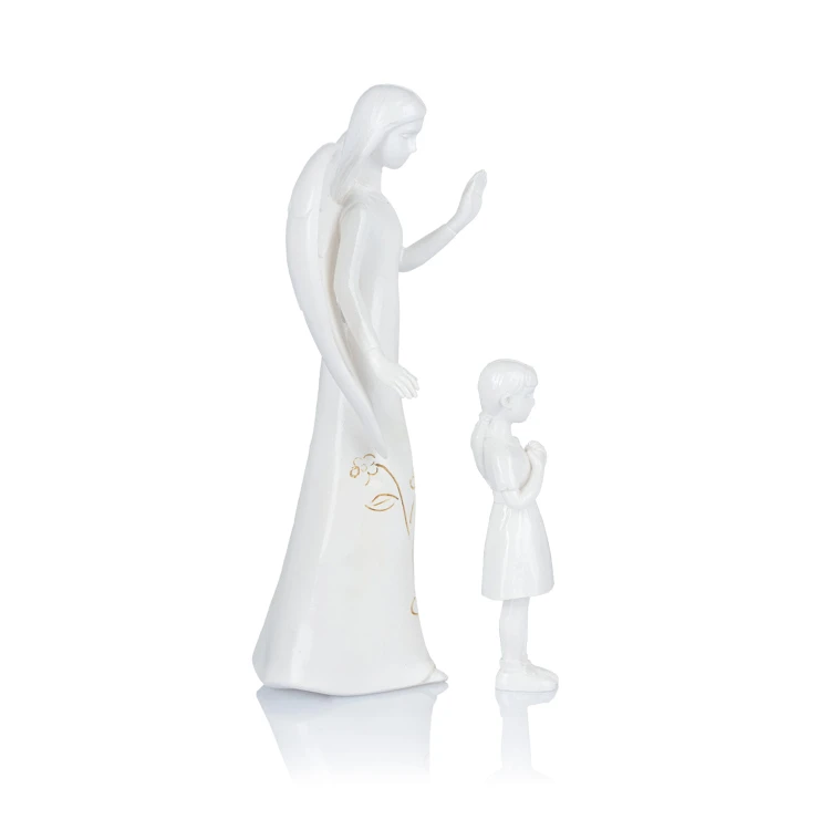 Anioł Stróż z dziewczynką 18,5 cm - zestaw dwóch figurek - ujęcie 2