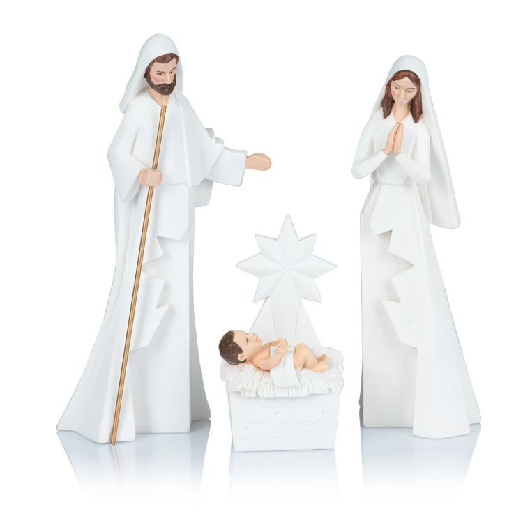 Święta Rodzina Bianco 18,5 cm - podświetlane figury - ujęcie 5