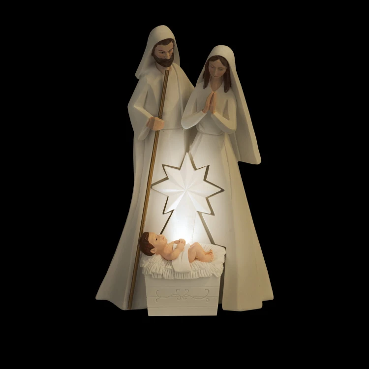 Święta Rodzina Bianco 18,5 cm - podświetlane figury - ujęcie 9