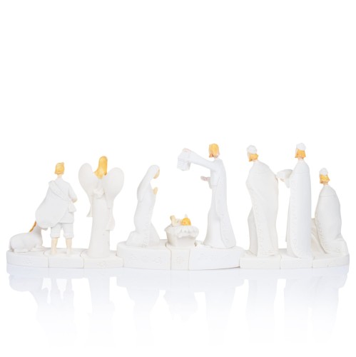Szopka Bianco 32 x 11 cm - biała i podświetlana - ujęcie 2