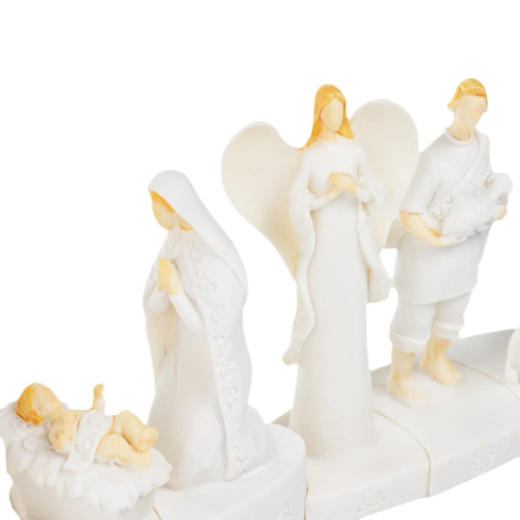 Szopka Bianco 32 x 11 cm - biała i podświetlana - ujęcie 4